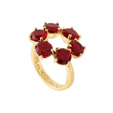 RED GARNET DIAMANTINE RING